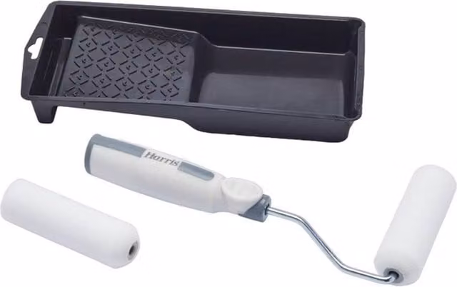 Harris Seriously Good Lint-Free Paint Roller and Tray Set in Black and White – 1