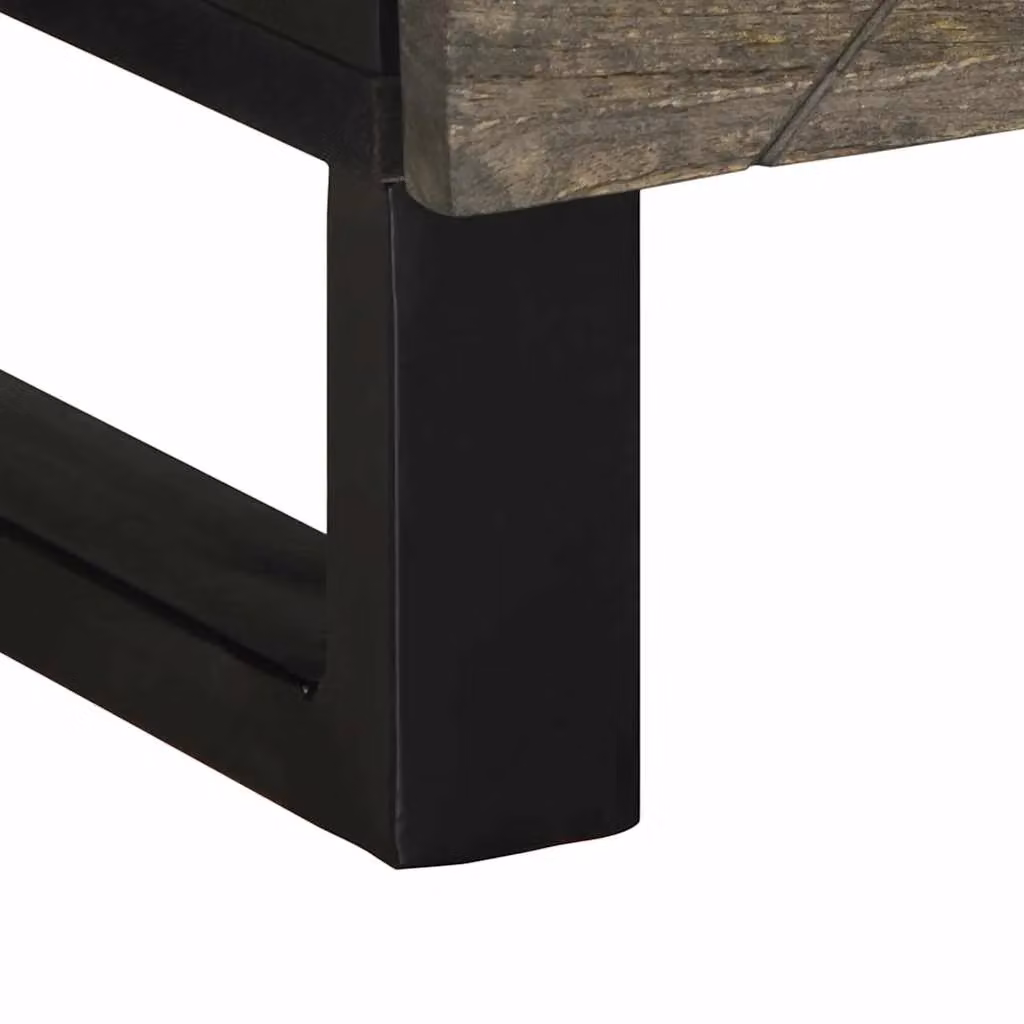 Berkfield Home Black Mango Wood Coffee Table W/D/H: 80 x 50 x 40 cm – 5