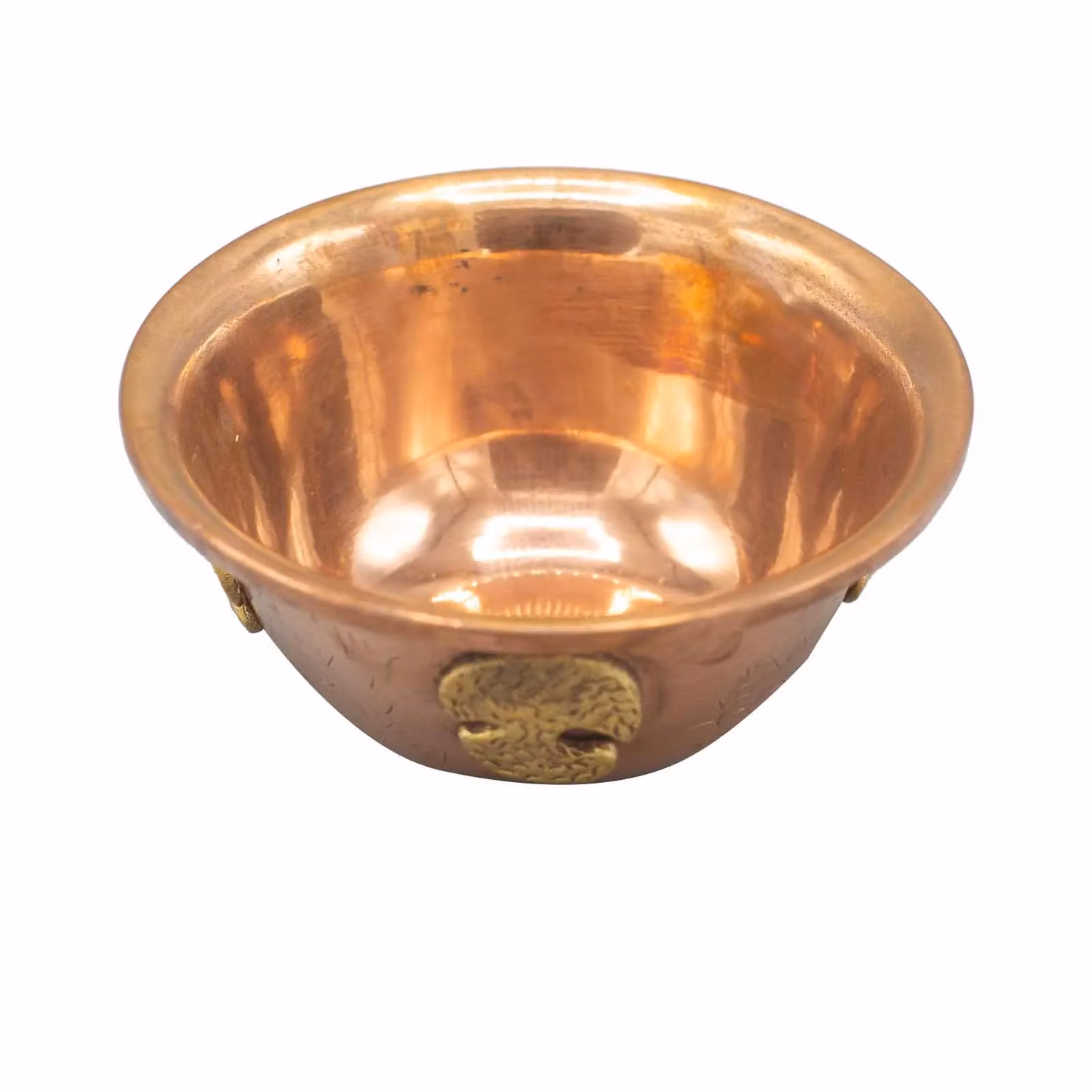 KDMD Copper Ritual Bowl with Tree of Life in Gold, W: 12 cm, H: 5 cm – 2