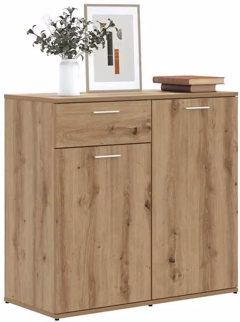 Berkfield Home Artisan Oak Sideboard in Brown, W/D/H: 80 x 36 x 75 cm – 1