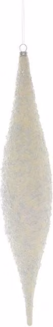KDMD Glitter Drop Hanging Decoration, White, 2 Pack