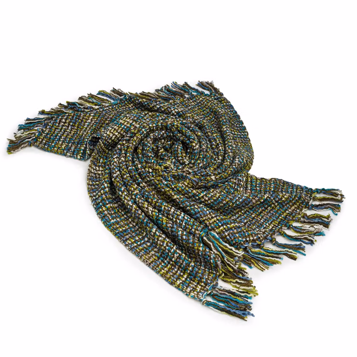 Luxury Living Checked Polyacrylic Throw in Blue and Green, W/D/H: 180 x 115 cm – 2