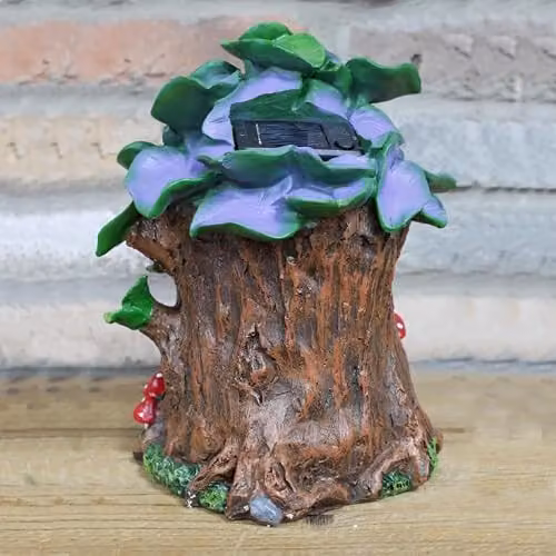 Gifts Direct 2 U Solar Fairy House Light Up Pink and Multicolour Resin Garden Ornament – 3