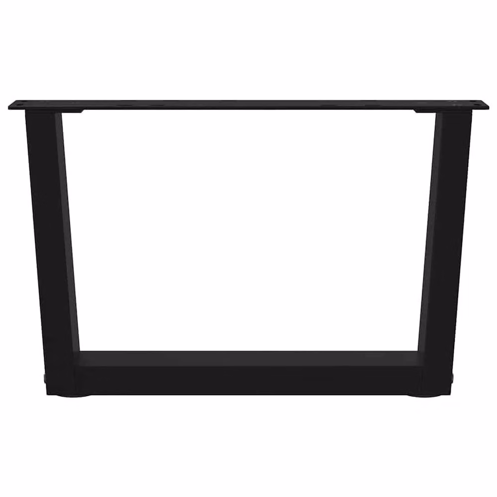 Berkfield Home Modern V-Shape Dining Table Legs, 2 Pieces, Black Steel, H: 50 cm, W: 30-31.3 cm – 4