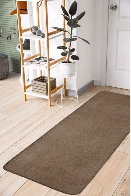 Melrose Interiors Classic Rectangular Area Rug in Beige and Brown, W: 60 cm, L: 200 cm