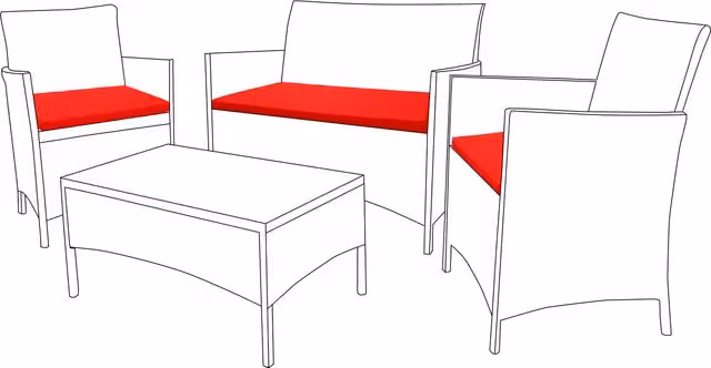 Gardenista 3-Piece Red Rectangular Water-Resistant Garden Rattan Chair Cushion Seat Pads