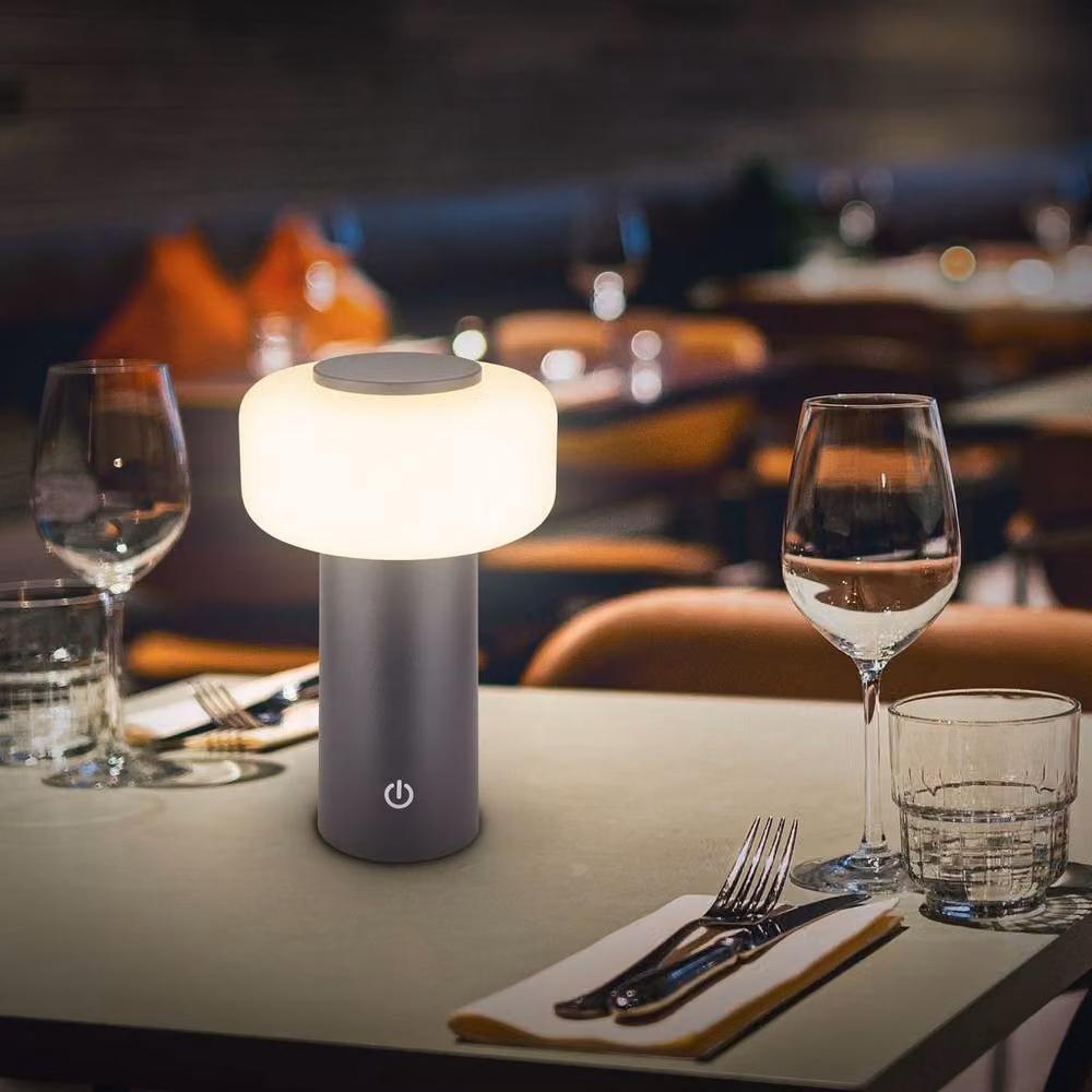 Briloner Rechargeable LED Table Lamp Night Light, Black, Height: 20.6 cm – 8