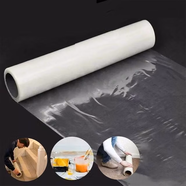 SPETLEK Self Adhesive Transparent Carpet Protection Film for Floor Dust Prevention, W/D: 120 x 100 cm