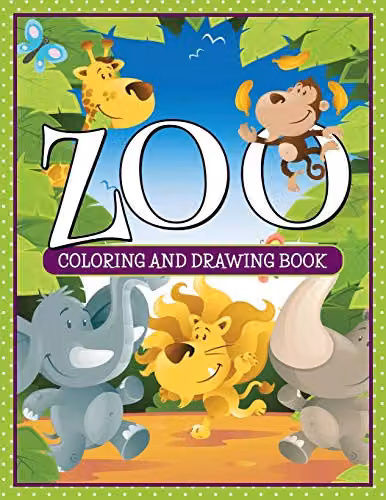 Speedy Kids Zoo Colouring and Drawing Book for Children in Multicolour