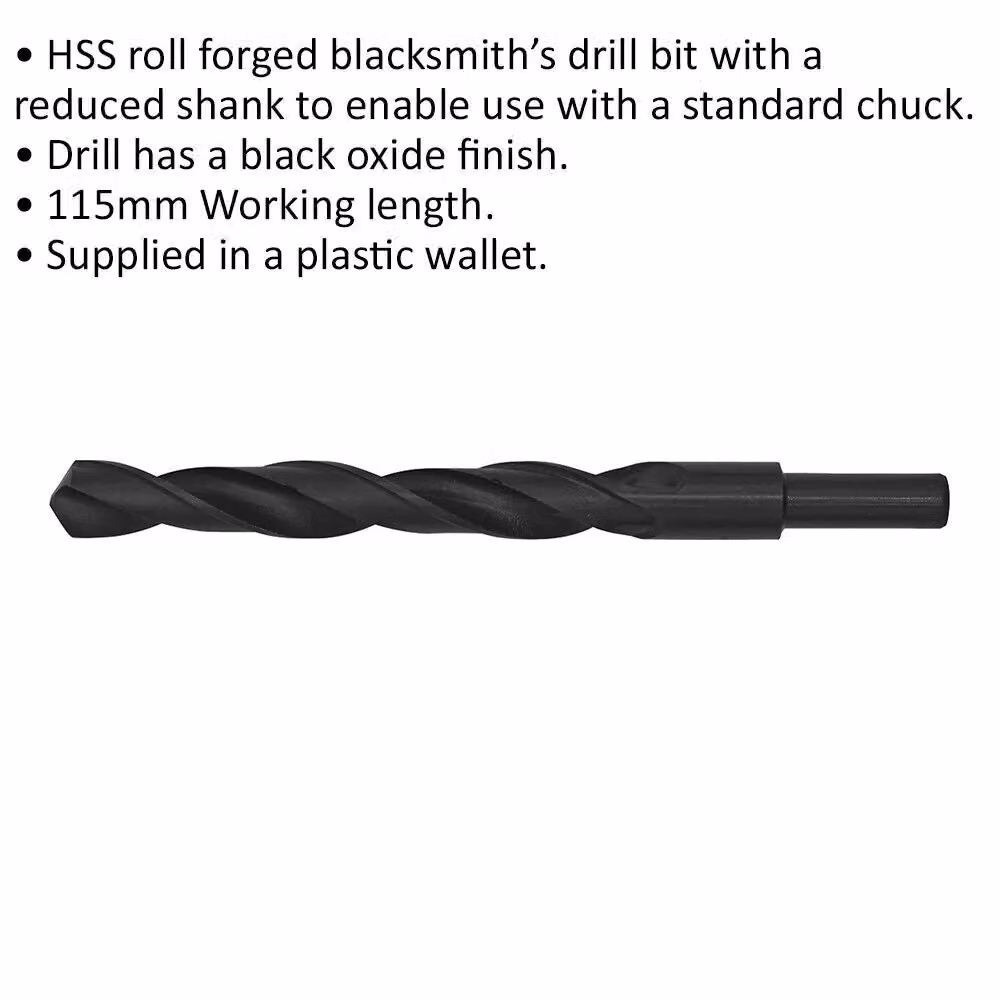 Loops HSS Roll Forged Blacksmith Twist Drill Bit, Black, 15 x 17 mm – 2