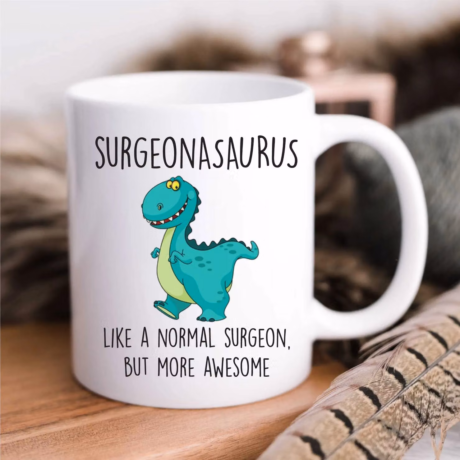 60 Second Makeover Surgeonasaurus Ceramic Mug in White – 2