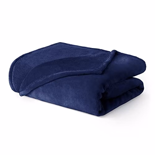 LIVIVO Ultra Soft Flannel Fleece Throw Blanket in Blue, W/D/H: 130 x 150 cm – 6