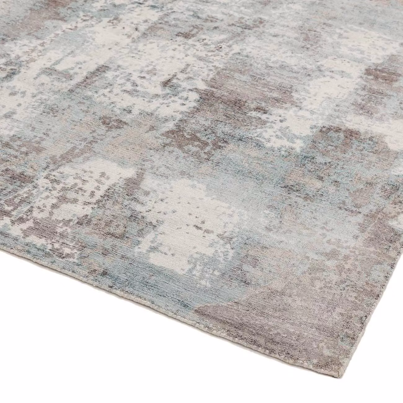 The Rug Shop UK Blue Handmade Abstract Viscose Area Rug W: 160 cm, D: 230 cm – 2