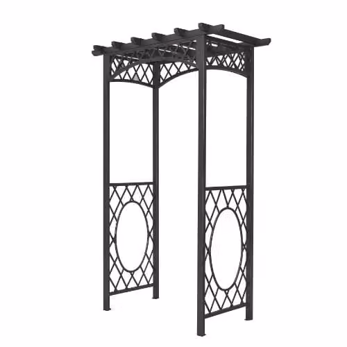 Rowlinson Wrenbury Garden Arch in Black, W/D/H: 140 x 75 x 223 cm