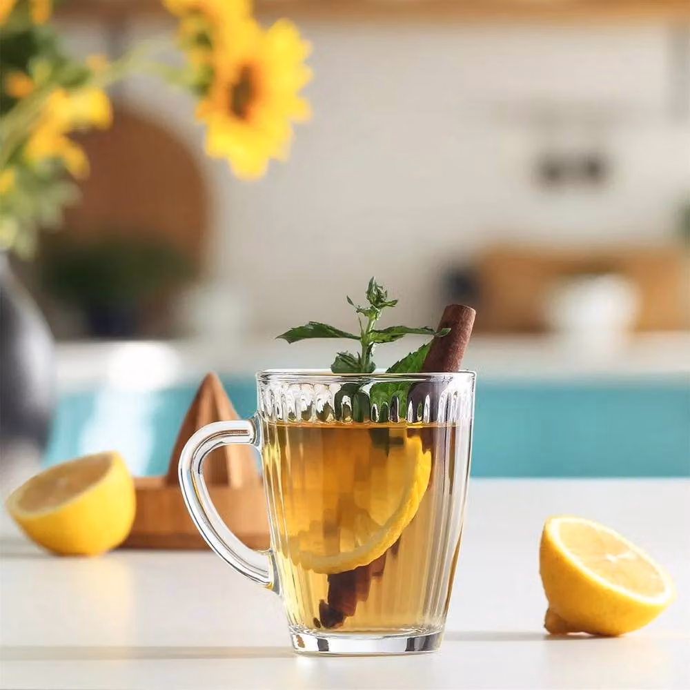 LAV Hestia Glass Mugs, 400 ml, Pack of 12, Transparent – 2