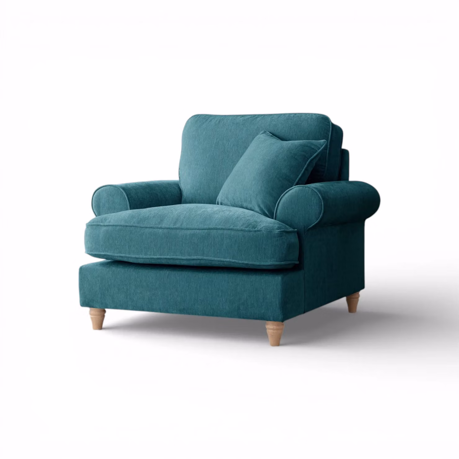 The Great Sofa Company Ezra Textured Velvet Armchair in Emerald Green – 2