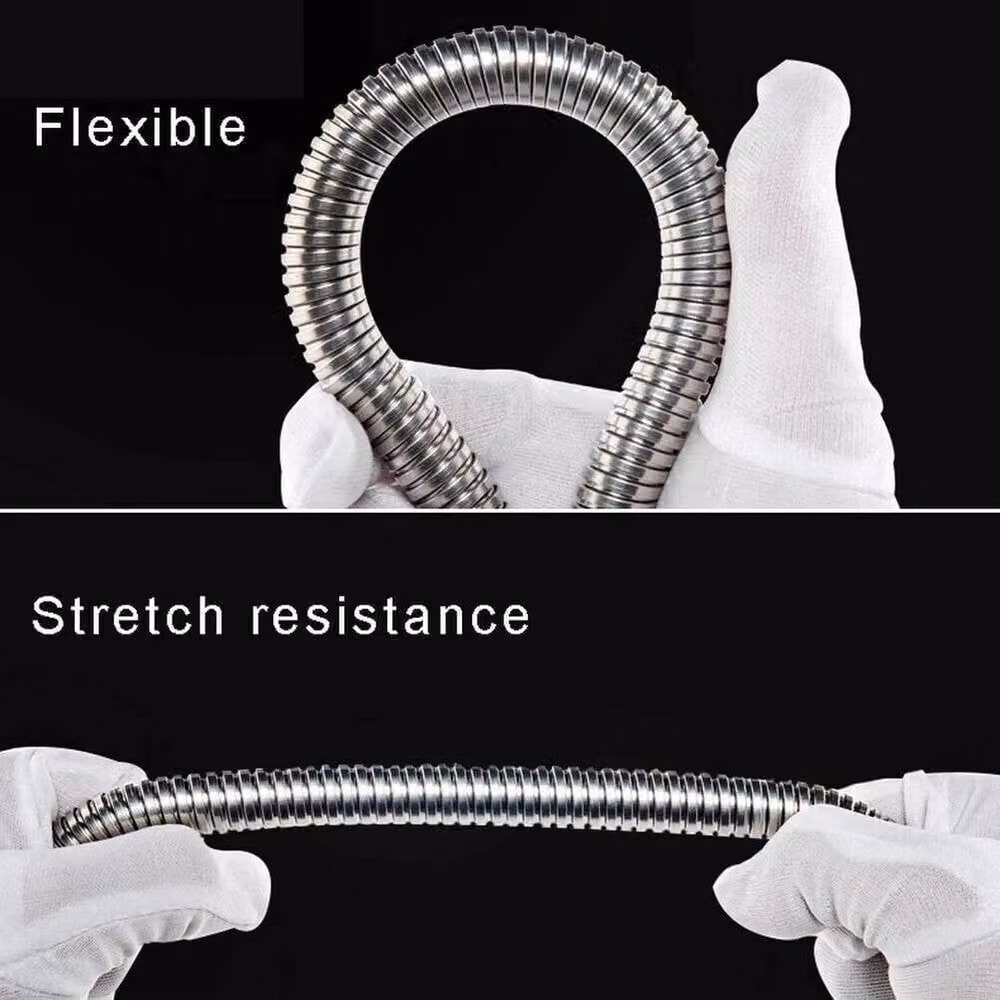 NESTLUNE 3m Stainless Steel Anti-Kink Flexible Shower Hose in Silver – 3