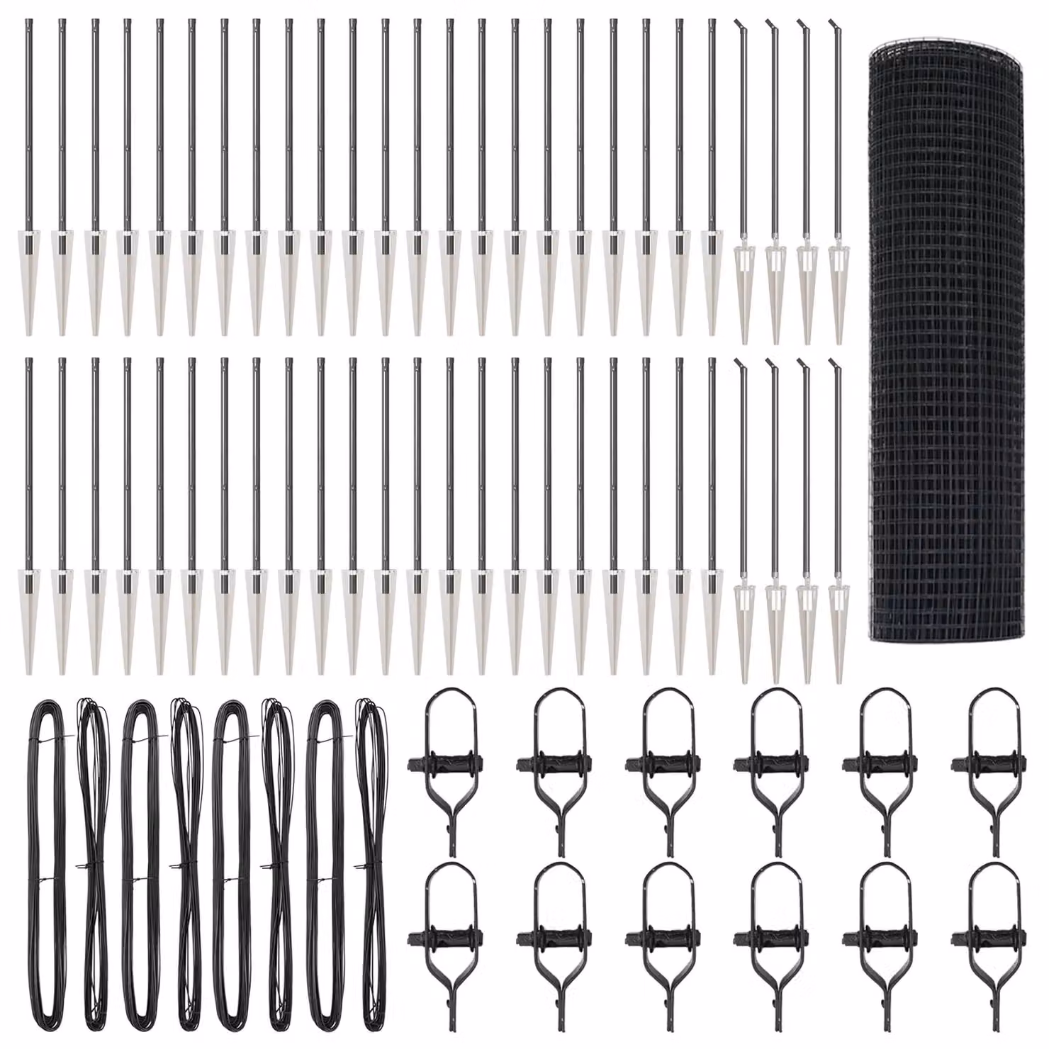 Berkfield Home Grey Steel Welded Wire Fence with 13 Spike Posts, 1 x 100 m – 2