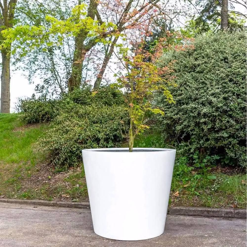 Primrose White Stone Composite Garden Planter Tub for Outdoor Use 73cm – 2