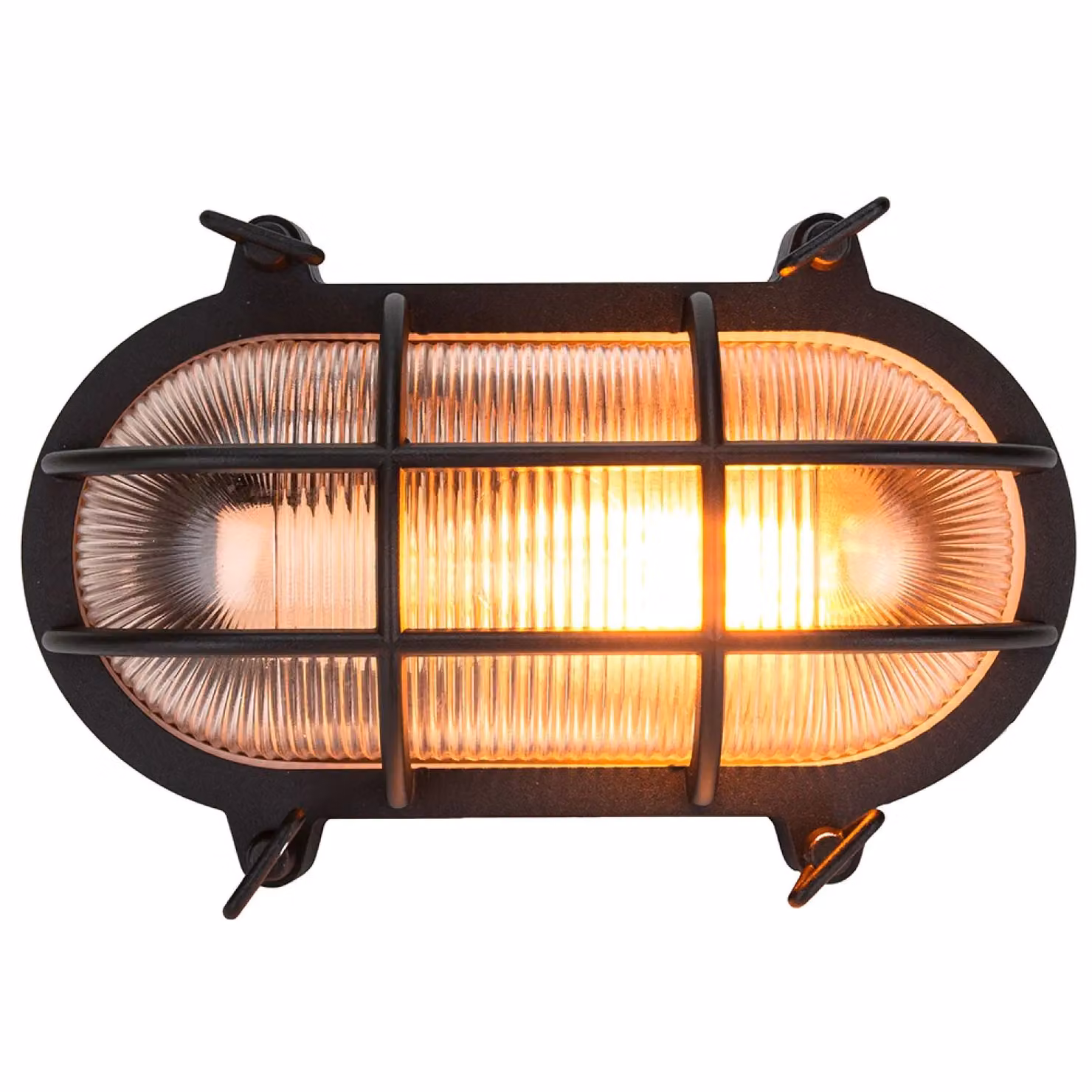 Happy Homewares Black Cast Aluminium Industrial Nautical Outdoor Bulkhead Wall Light – 2