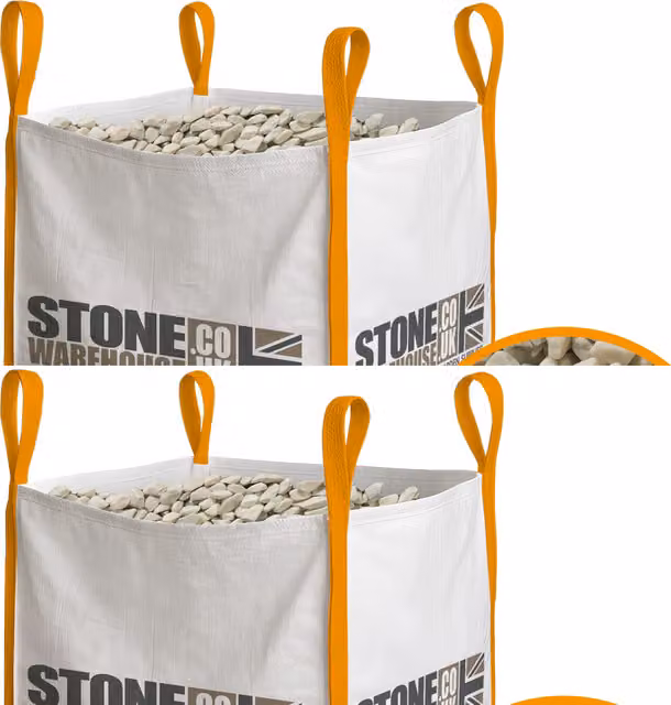 Stone Warehouse Polar White 20mm Chippings Bulk Bag 800kg
