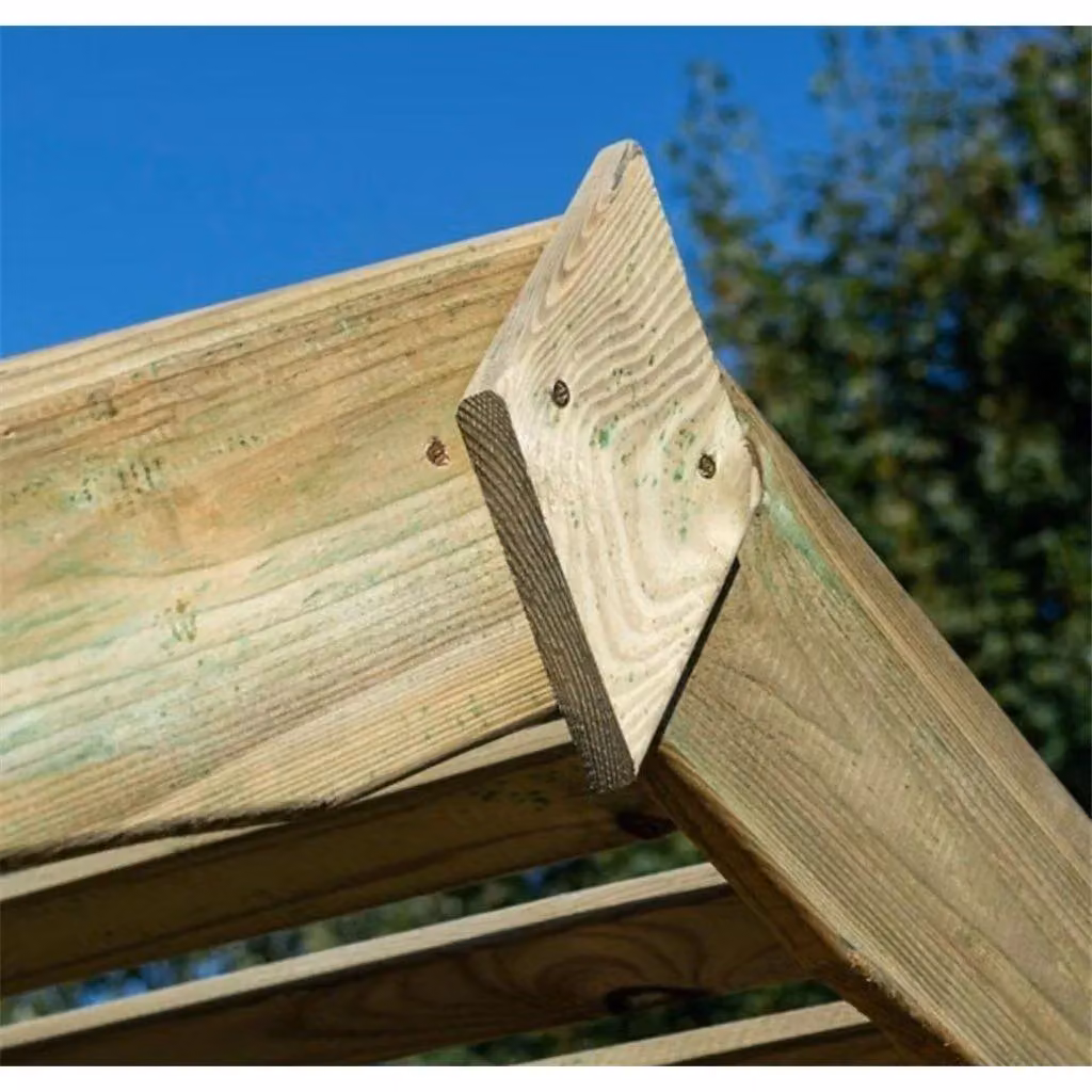 Cheshire Deluxe Pressure Treated Apex Arbour with Underseat Storage in Light Oak – 3
