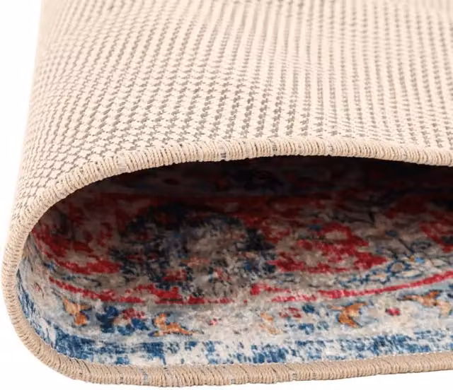 Berkfield Home Washable Multicolour Round Anti Slip Rug, Diameter: 120 cm – 1