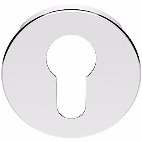 Loops 51mm Euro Profile Round Escutcheon in Chrome with Concealed Fix