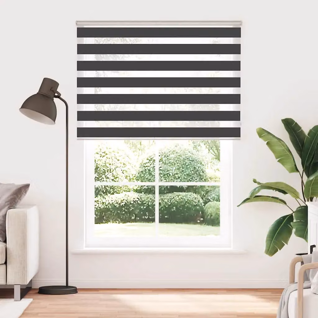 Berkfield Home Black Zebra Day and Night Blind, W: 165 cm, H: 230 cm – 2