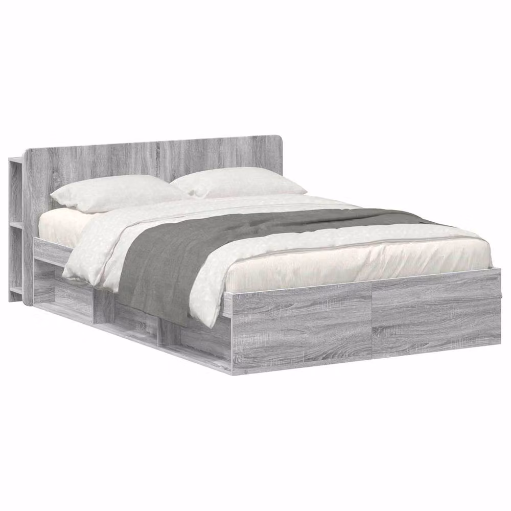 Berkfield Home Modern Bed Frame with Storage Drawers in Grey Sonoma, W/D/H: 160 x 200 cm, Engineered Wood – 2
