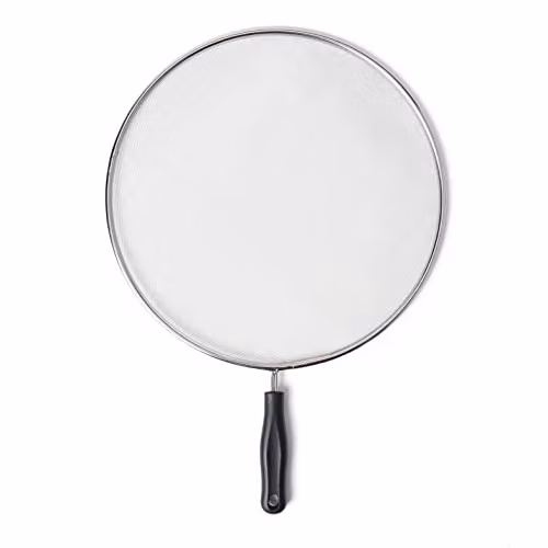KitchenCraft Silver Fine Mesh Splatter Screen Sieve, Diameter: 32 cm