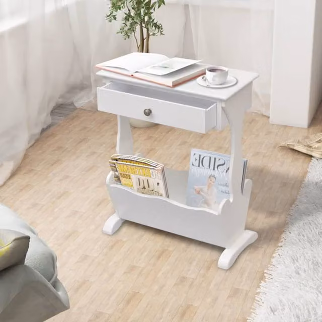 Berkfield Home Melrose Magazine Rack in White – 1