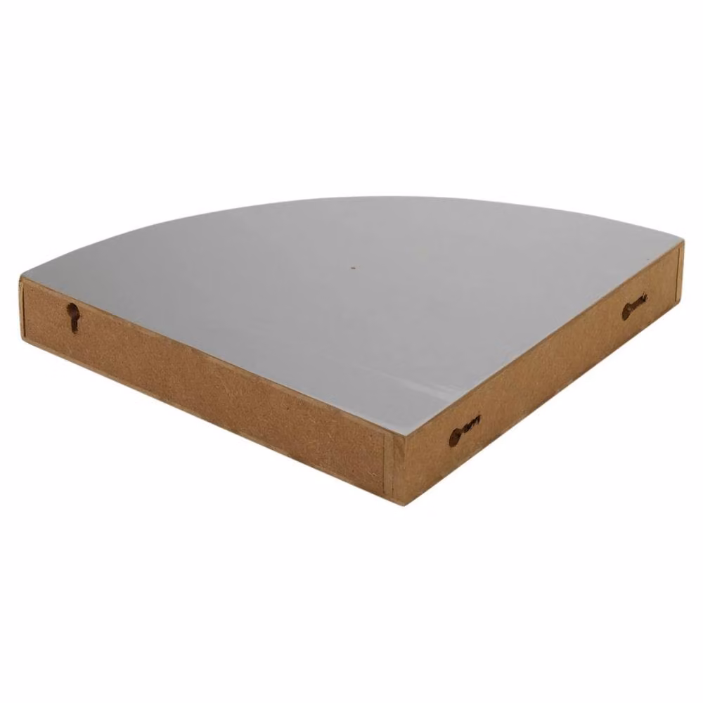 Kelvenix Grey Floating Corner Wall Mounted MDF Display Shelf – 3