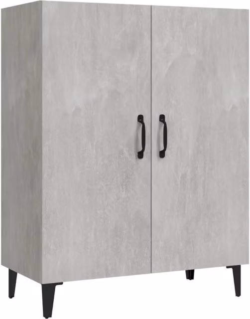 Berkfield Home Sideboard in Concrete Grey, W/D/H: 70 x 34 x 90 cm