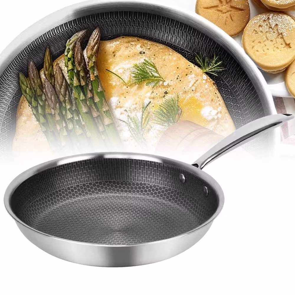 Nordara 24cm Stainless Steel Non Stick Induction Frying Pan in Silver – 3