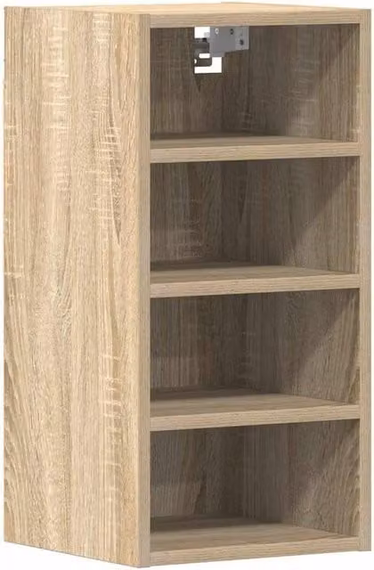 Berkfield Home Wall Mounted Hanging Cabinet in Sonoma Oak, Light Brown, W/D/H: 30 x 29.5 x 60 cm