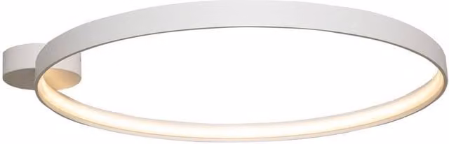 Netlighting Circle Integrated LED Semi Flush Ceiling Light in Matt White, 5520lm, 3000K Warm White