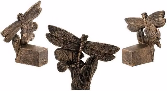 Jardinopia Dragonfly Plant Pot Feet, Set of 3, Bronze, W7.5 x D3 x H6.5 cm – 1