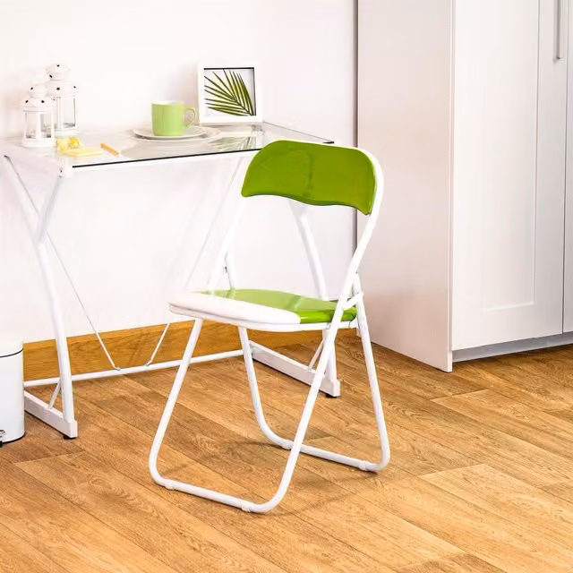 Harbour Housewares Pack of 2 Green Padded Folding Chairs