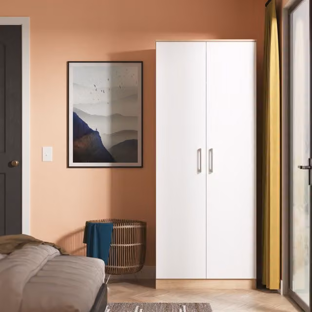 Ready Assembled 2 U Cornwall 2 Door Wardrobe in White – 1