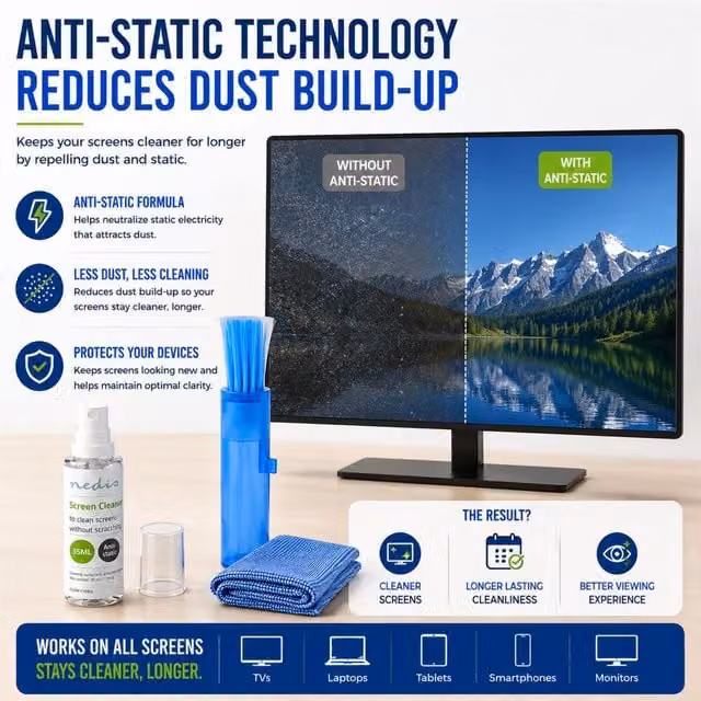 Nedis Screen Cleaner in Black