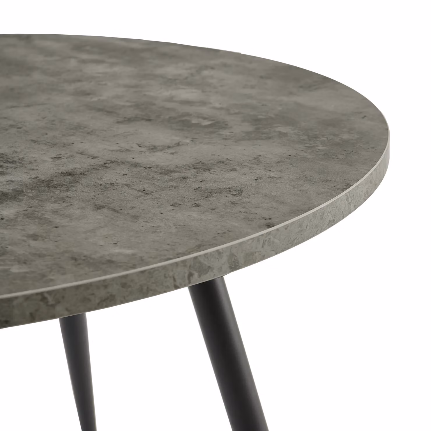 SONARA Round Dining Table with Grey Marble Top and Metal Legs, Diameter: 100 cm – 4