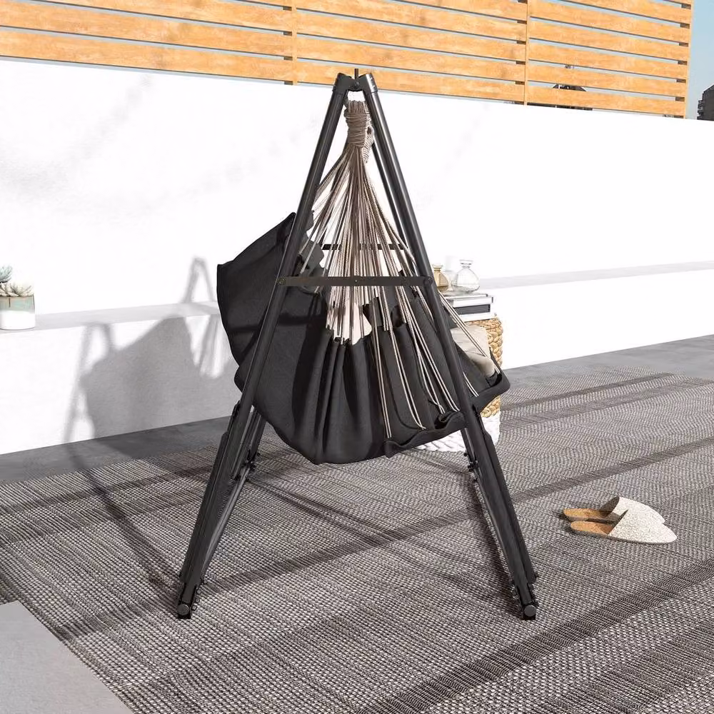 EONLION Foldable Hammock Stand in Black – 3