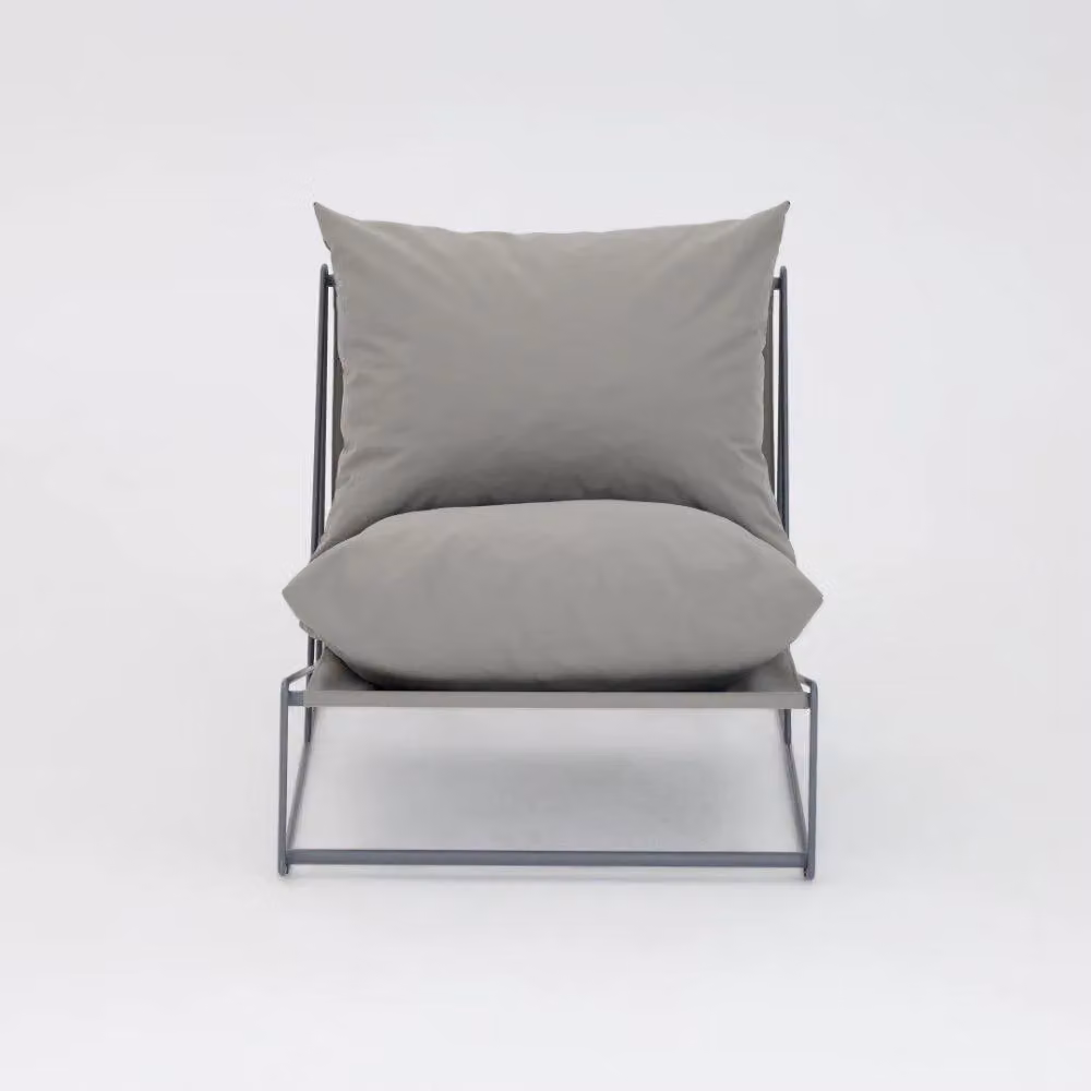 Home Detail Modern Metal Garden Chair in Grey – 2