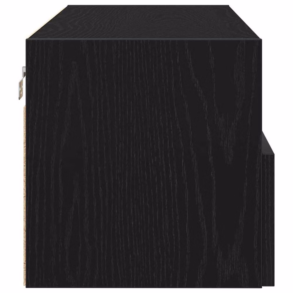 Berkfield Home Black Oak TV Wall Cabinet W/D/H: 100 x 30 x 30 cm – 4