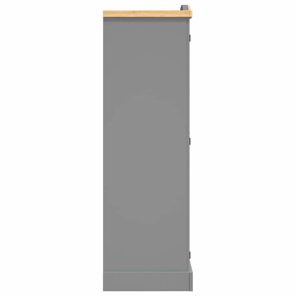 Berkfield Home Corona Range 2 Door Mexican Pine Wardrobe in Grey – 2