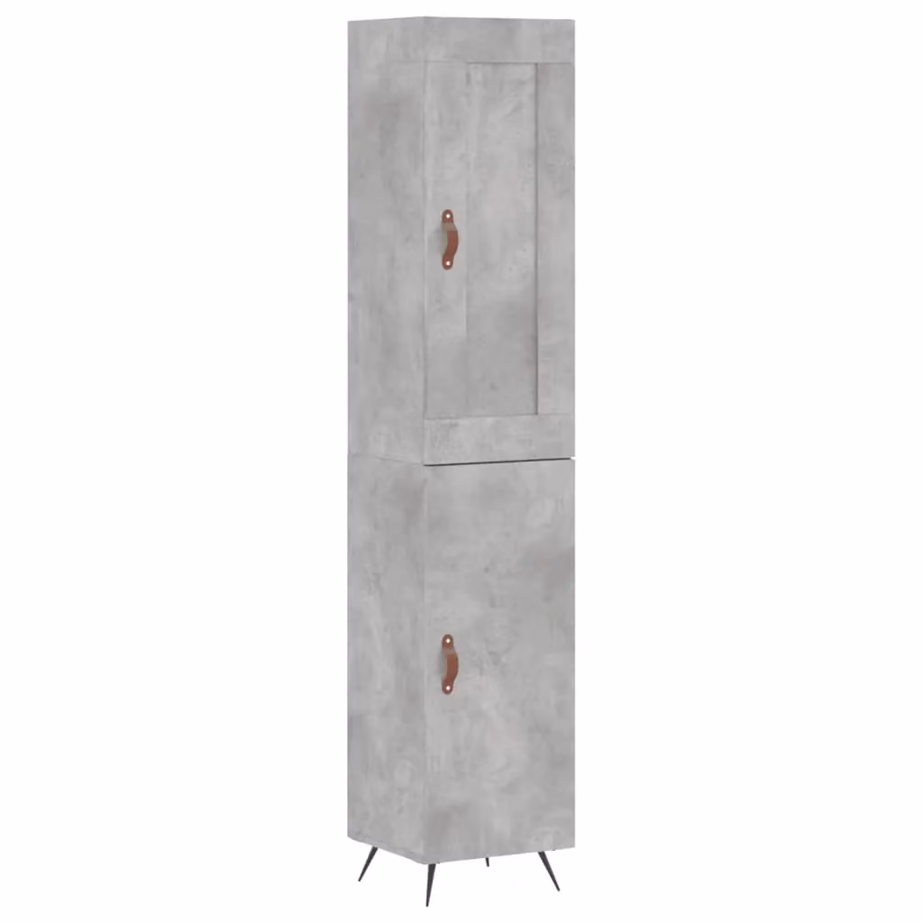 Berkfield Home Industrial Highboard in Concrete Grey, W/D/H: 34.5 x 34 x 180 cm – 2