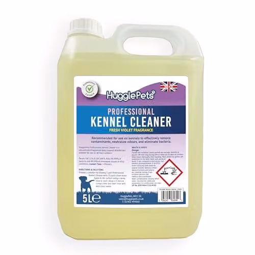 HugglePets Domestic Kennel Cleaner 5L, Fresh Violet Fragrance, Pet-Safe Disinfectant and Deodoriser, Yellow – 1