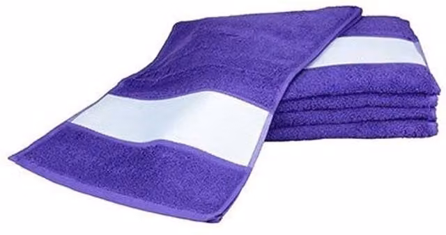 ARTG Subli-Me Sports Towel in Purple, Cotton Terry, W: 140 cm x H: 45 cm