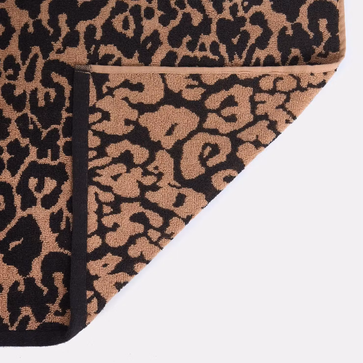 OHS Leopard Print Luxury Cotton Hand Towel, Beige and Multicolour, W/D/H: 80 x 50 x 0.5 cm – 5